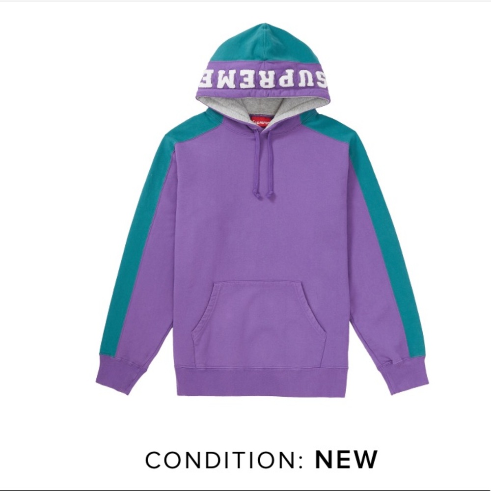 NWT Supreme Paneled Hooded Sweatshirt